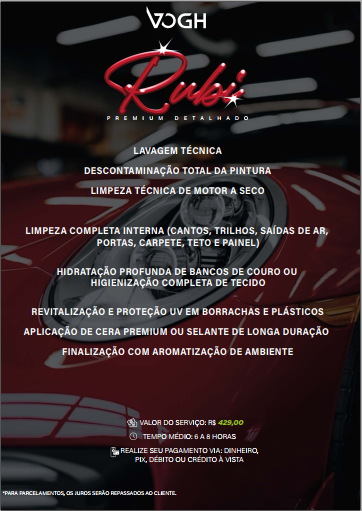 Pacote Rubi — Premium Detalhado
